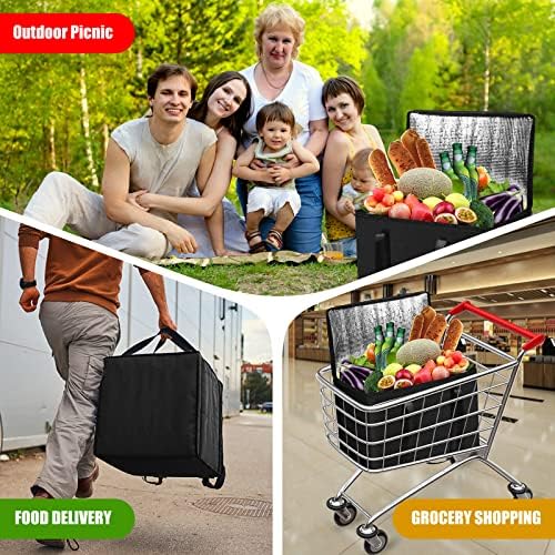 30L X-Large Insulated Food Delivery Bag Insulated Reusable Grocery Bags Insulated Pizza Delivery Bags Warm & Cooler Bags for Food & Grocery Delivery Bag Hold for 1.5H16W x 11.4H x 9.4D (30L)