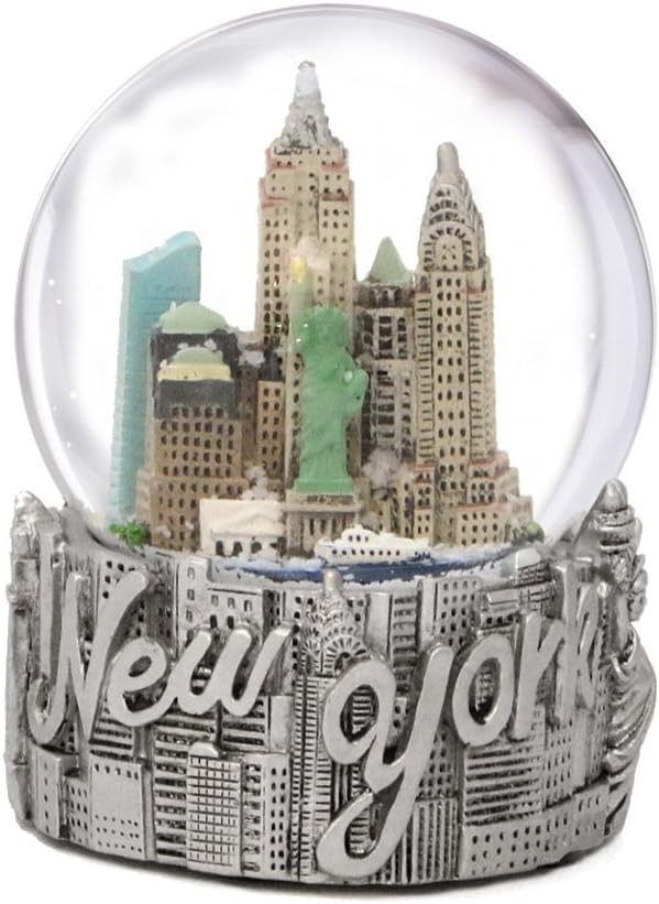 New York City Classic Silver Exclusive Snow Globe - 65mm