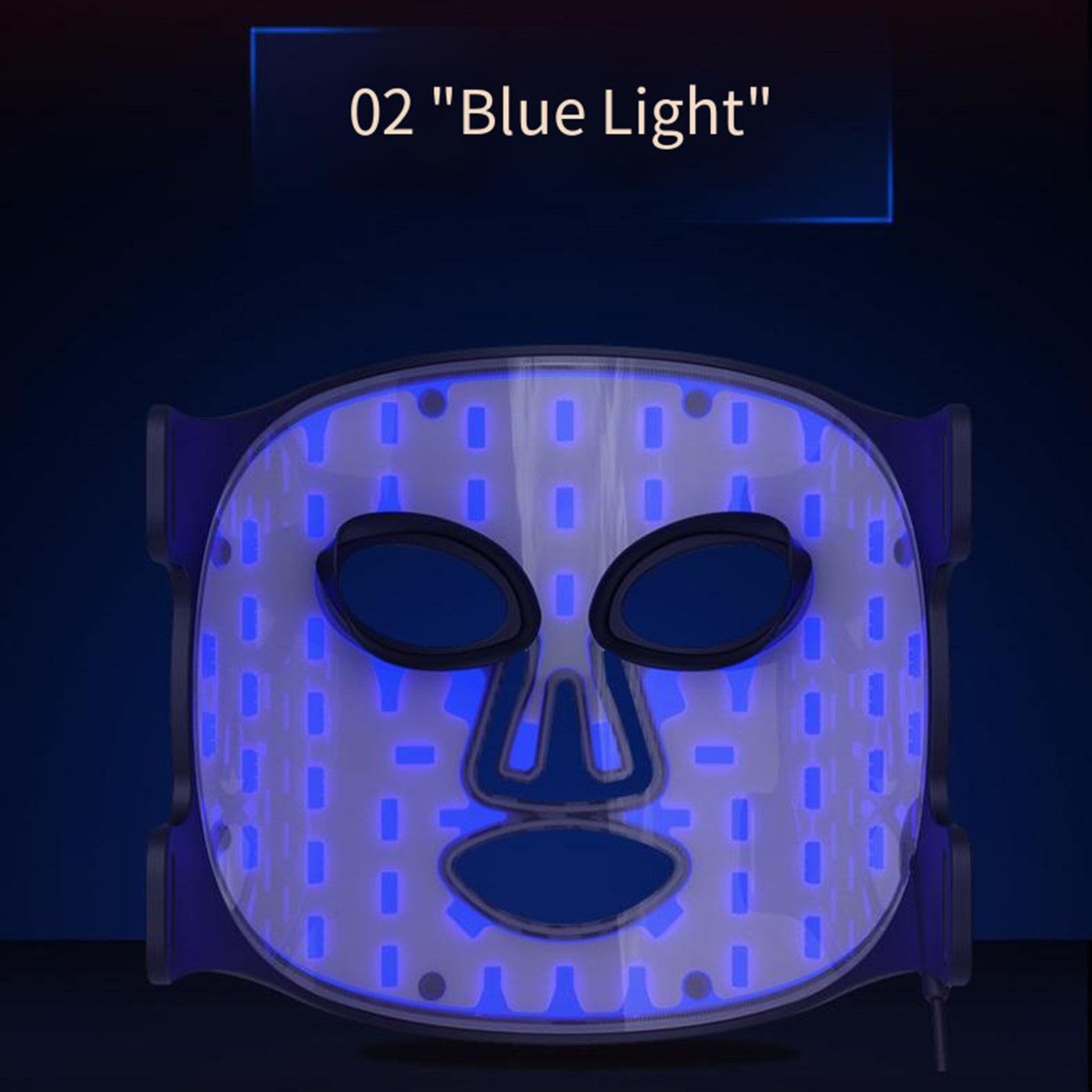 Máscara de fototerapia Facial Led, Dispositivo de rejuvenecimiento de la Piel, Dispositivo de Belleza de fototerapia con luz roja y Azul