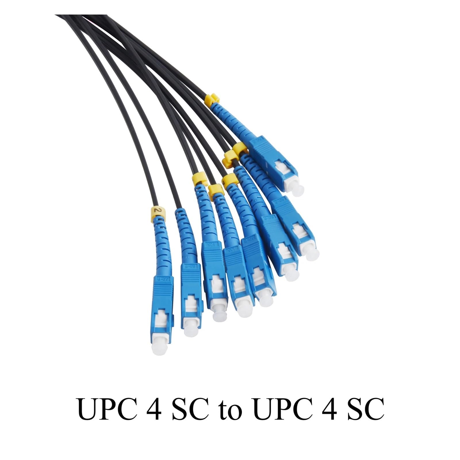 Câble à fibre optique intérieur simplex à 4 cœurs monomode UPC 4 SC à 4 SC 60-120 M(70m)