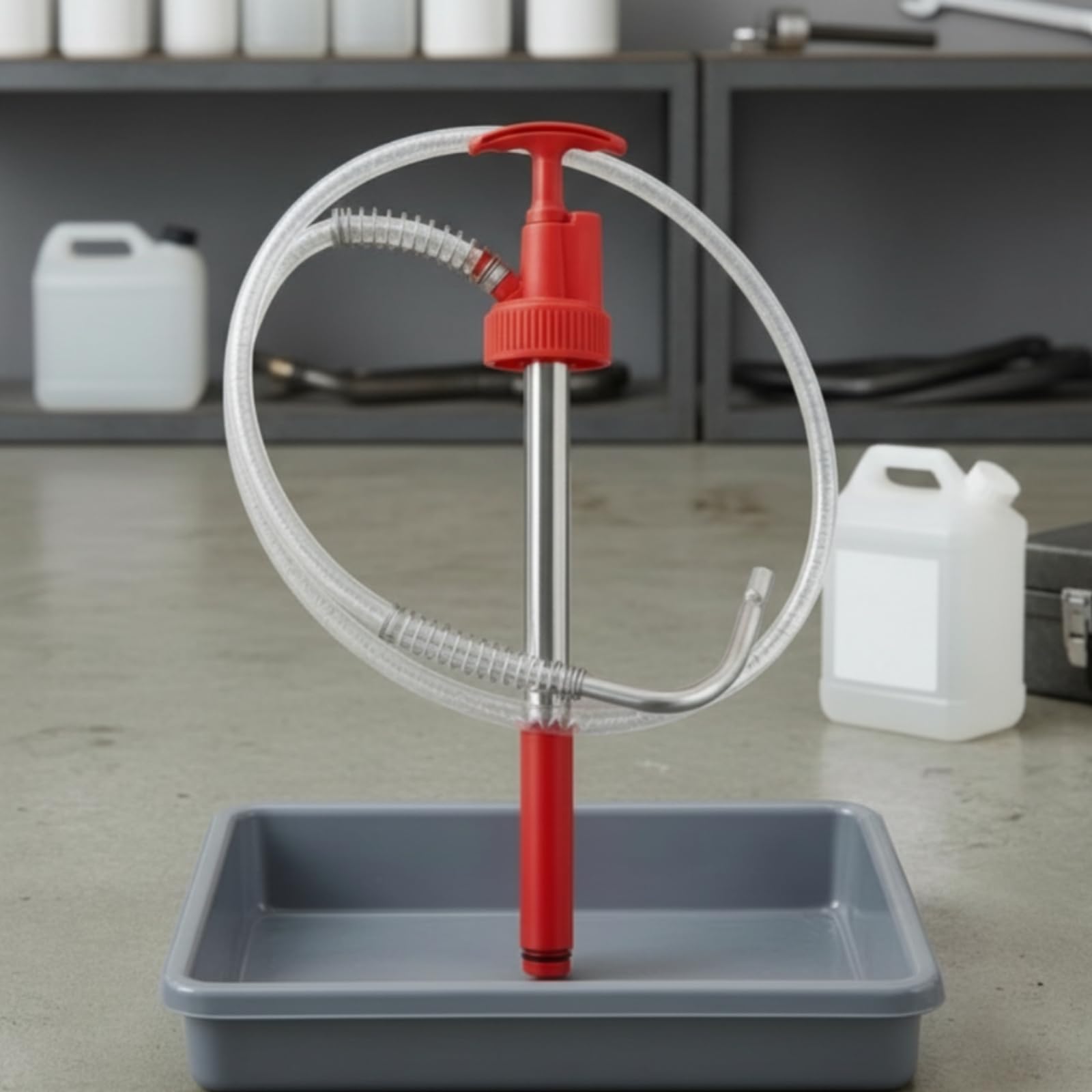 Pompa Olio Manuale Pompa a Mano Pompa di Trasferimento Pompa per Fusti Materiali Plastica E Metallo con Design Resistente per Trasferimento Affidabile