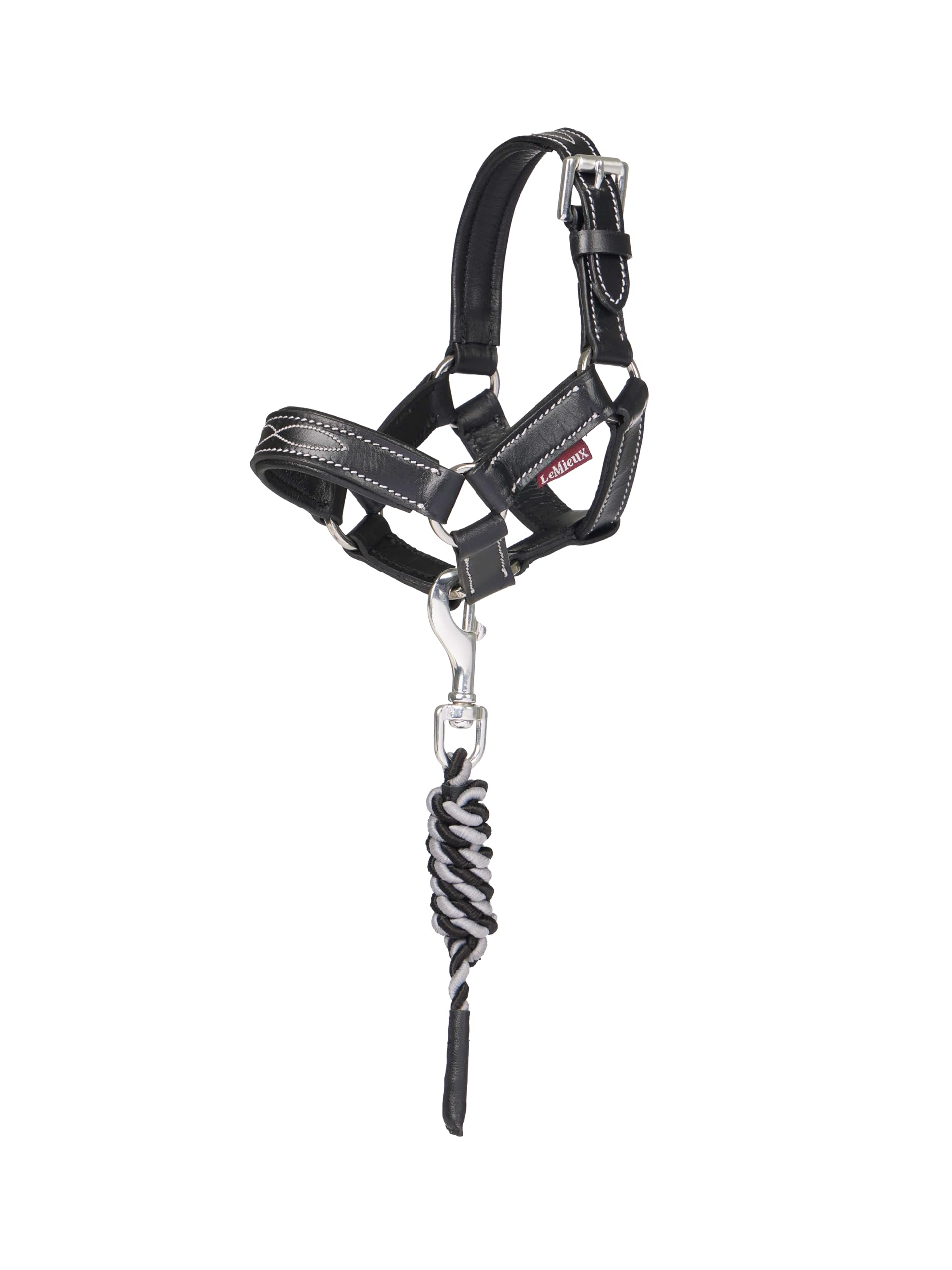 LeMieux Toy Pony Leather Halter & Leadrope - Suitable for 3+ - Black