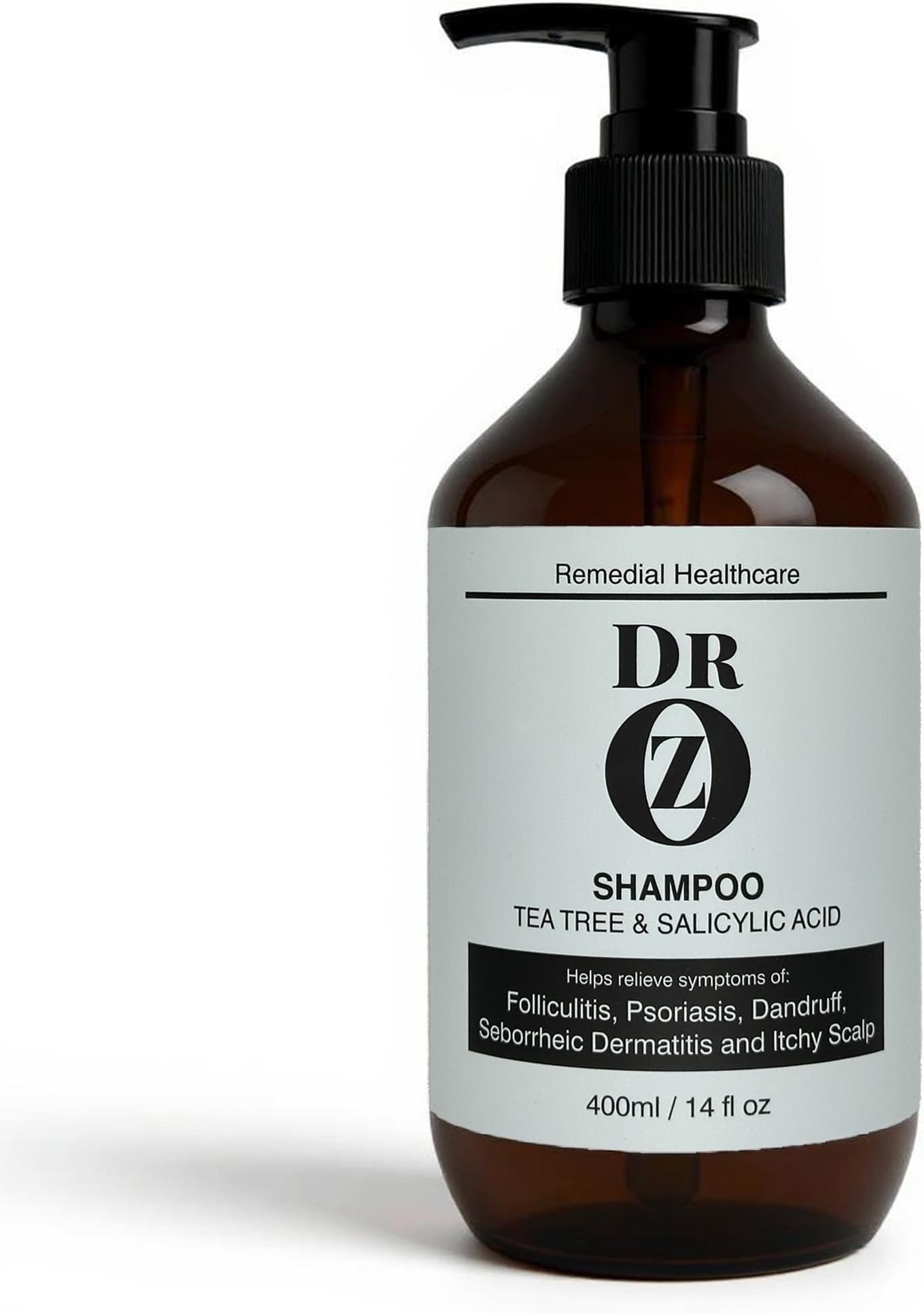 Shampoo with Tea Tree & Salicylic Acid to help Folliculitus, Psoriasis, Dandruff, Seborrheic Dermatitus and Itchy Scalp.