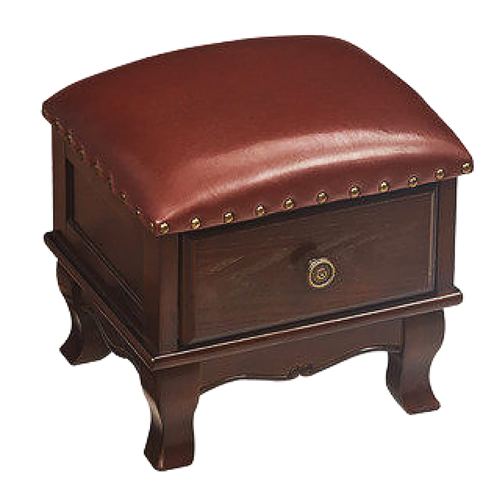 Repose-pieds de rangement en bois massif vintage pour chambre