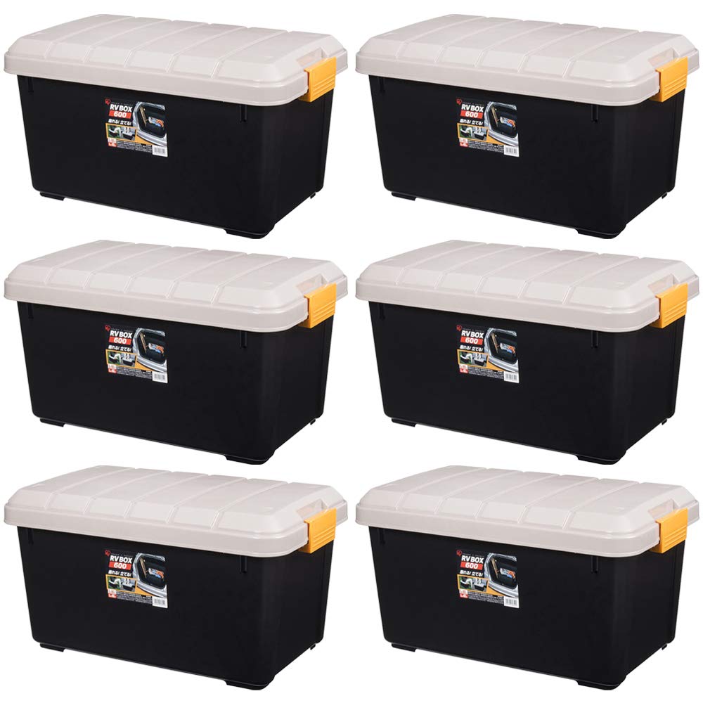 アイリスオーヤマ ボックス　RVBOX 600　カーキ/ブラック　6個セット Amazon.co.jp: 【6個セット】アイリスオーヤマ ボックス RVBOX 600