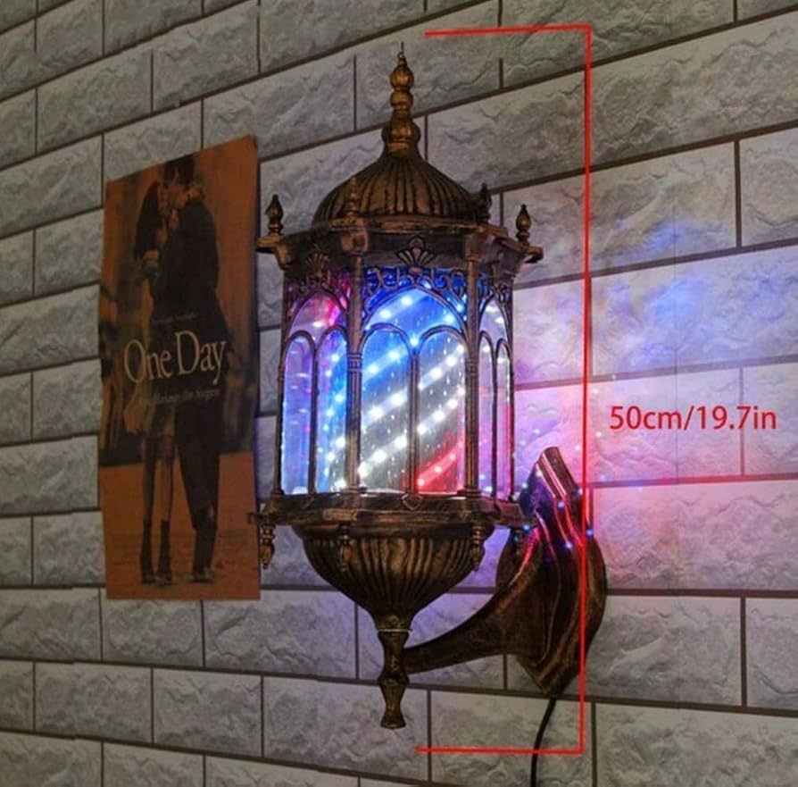 バーバーポール(サインポール) LEDライト付き 未使用 Amazon.co.jp: サインポール 理容 屋外，LEDバーバーポール