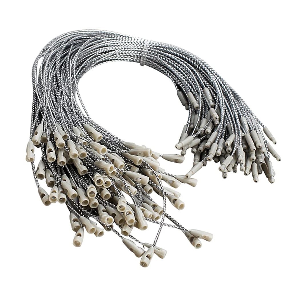 Hang Tag String, Cotton Hang Tag String for Clothes Gift Bags Price Tags Shoes Snap Lock Pin Loop Fastener, Hang Tag Cotton String, Easy and Fast to Attach