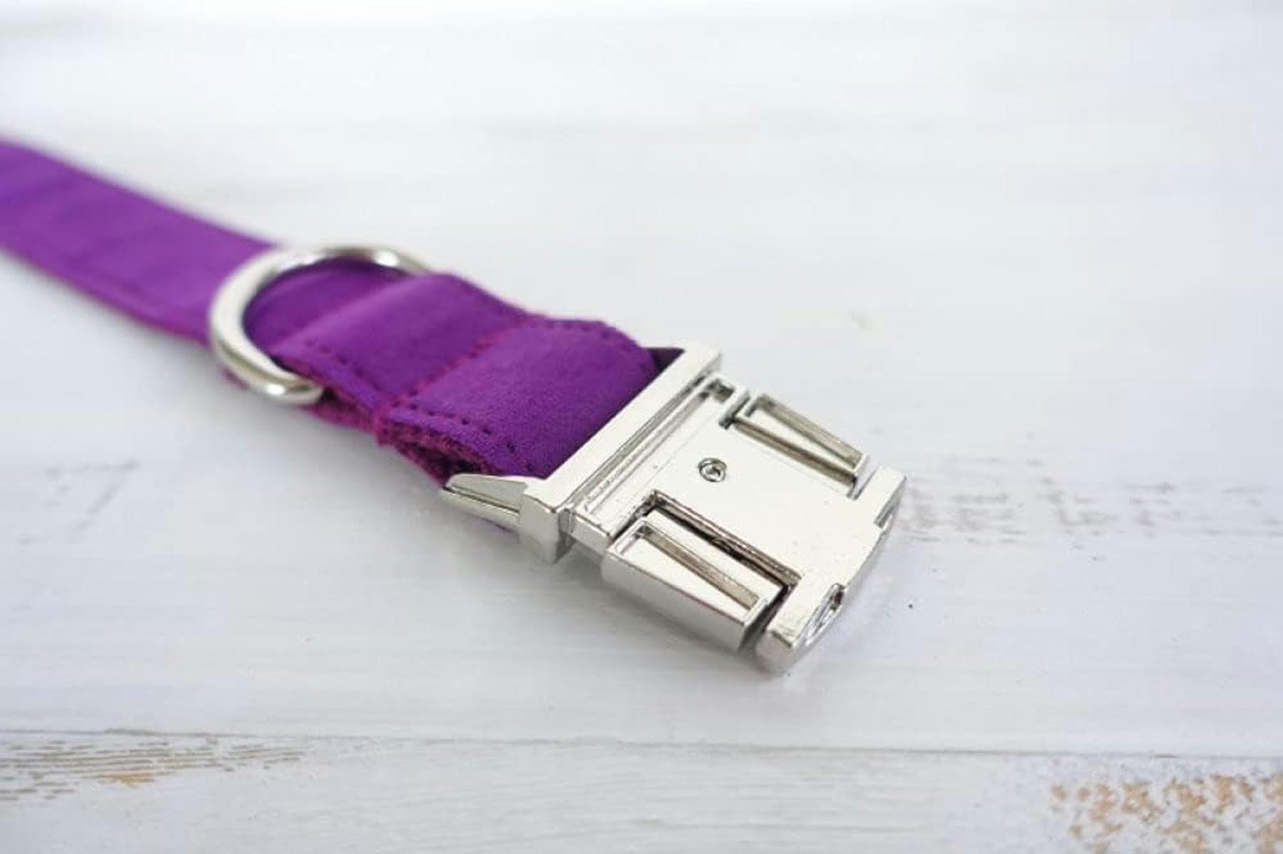 Halsband Poly Satin und Nylon lila 5 Größen Hundehalsband und Leine-Hundehalsband-XL