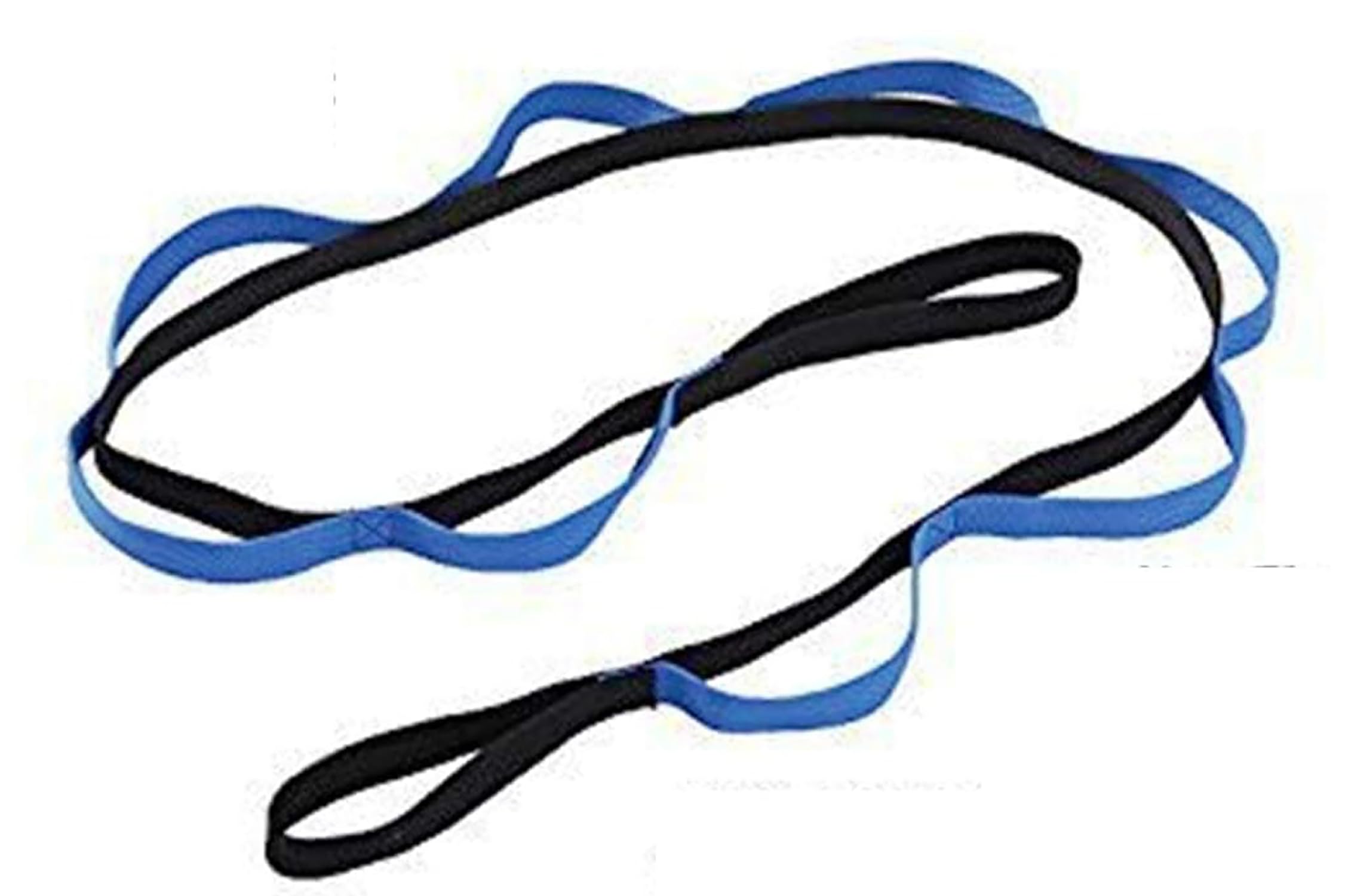GJSHOP 10-Loop Nylon Strap Band for Yoga, Pilates, Fitness, and Therapy Workouts (Black)-image-3