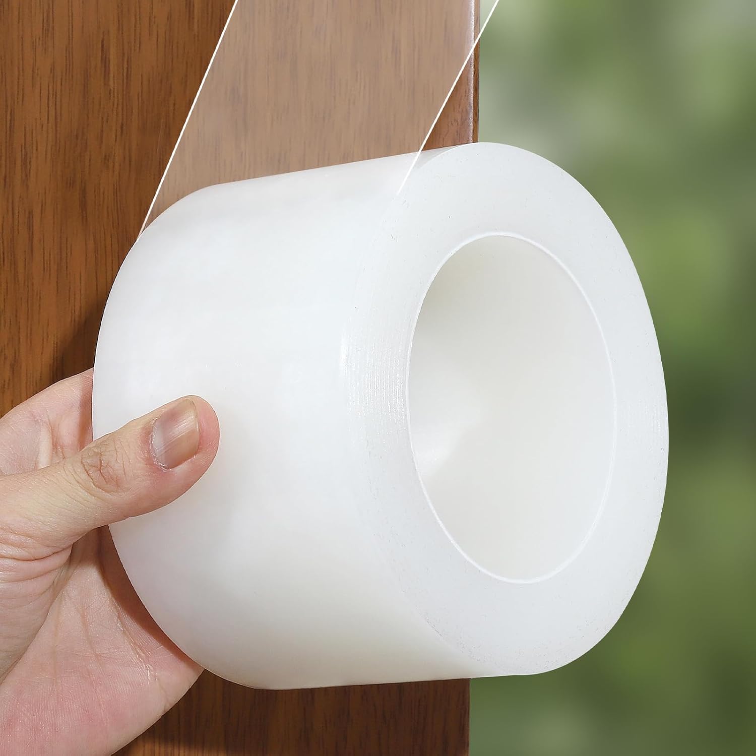 ZZRANYE Transparent Window Weather Sealing Tape, 3 Inch x 55 Yards, Window AC Insulation Sealing Film Tape, No Residue, Clear Window Sealer Plastic Tape