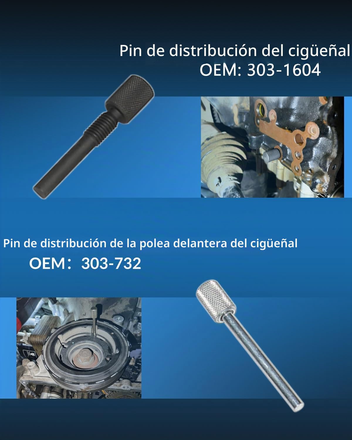 DPTOOL Herramienta de Bloqueo del cigüeñal de sincronización del árbol de levas Compatible con Motor de Gasolina Ford 1.0L Ecoboost última versión de 2018 Reemplazo 303-1661, 303-1643
