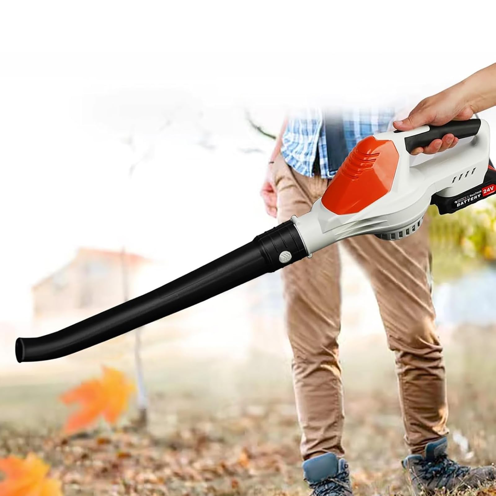 Soffiatore per foglie senza fili, velocità regolabile, ventilatore da giardino portatile ricaricabile per patio, garage, pulizia della terrazza