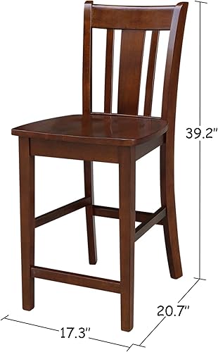 Miniatura 46 de International Concepts San Remo Taburete alto de bar, gris pardo lavado gris topo lavado,Espresso,Marrón,Beige,Negro -,Hickory/piedra