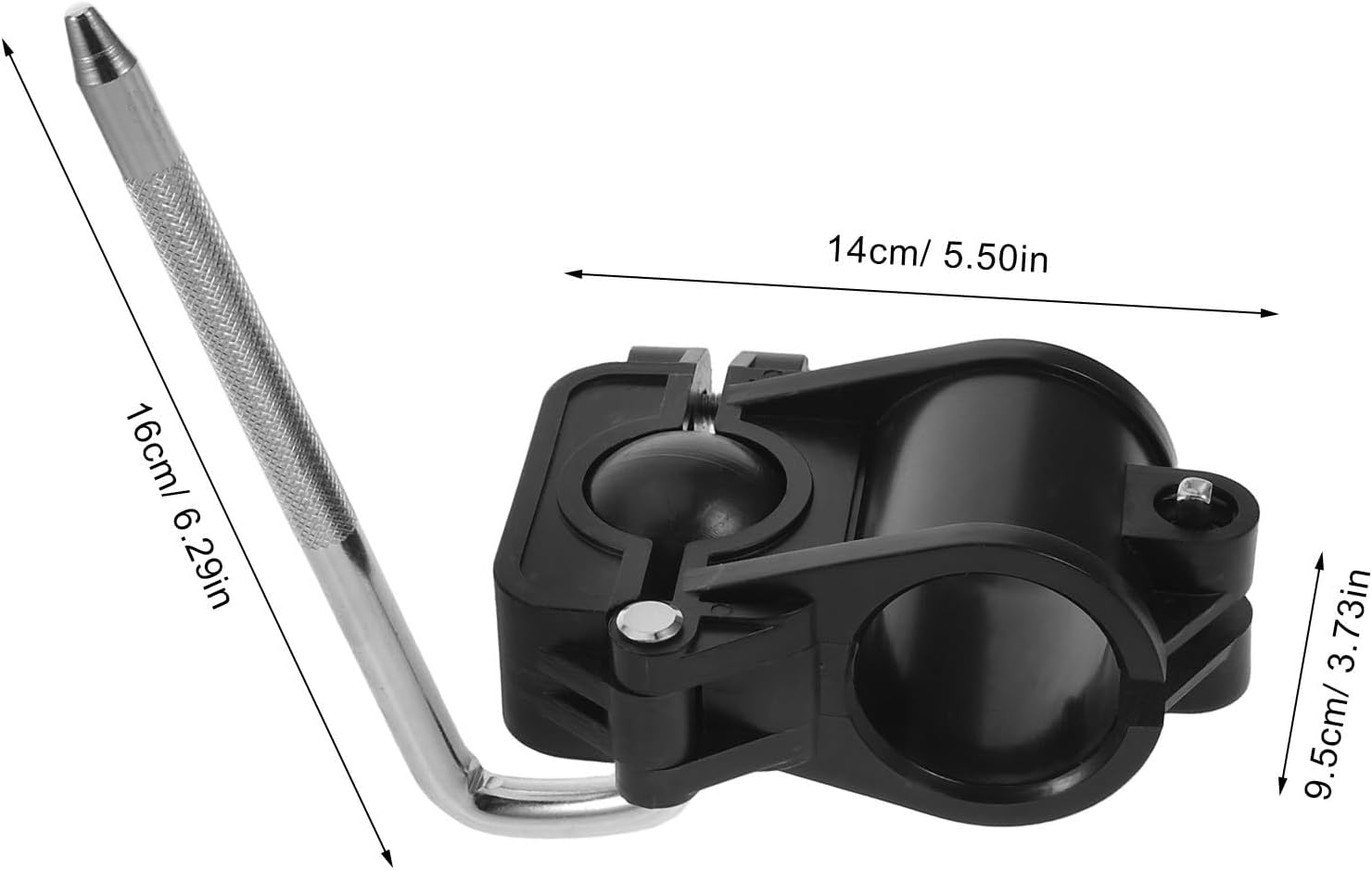 LIOOBO Electronic Drum Rack Clamp and L Rod Tom Mount Drum Clamp - Percussion Mounting Bracket for Electronic Pads To A Stand