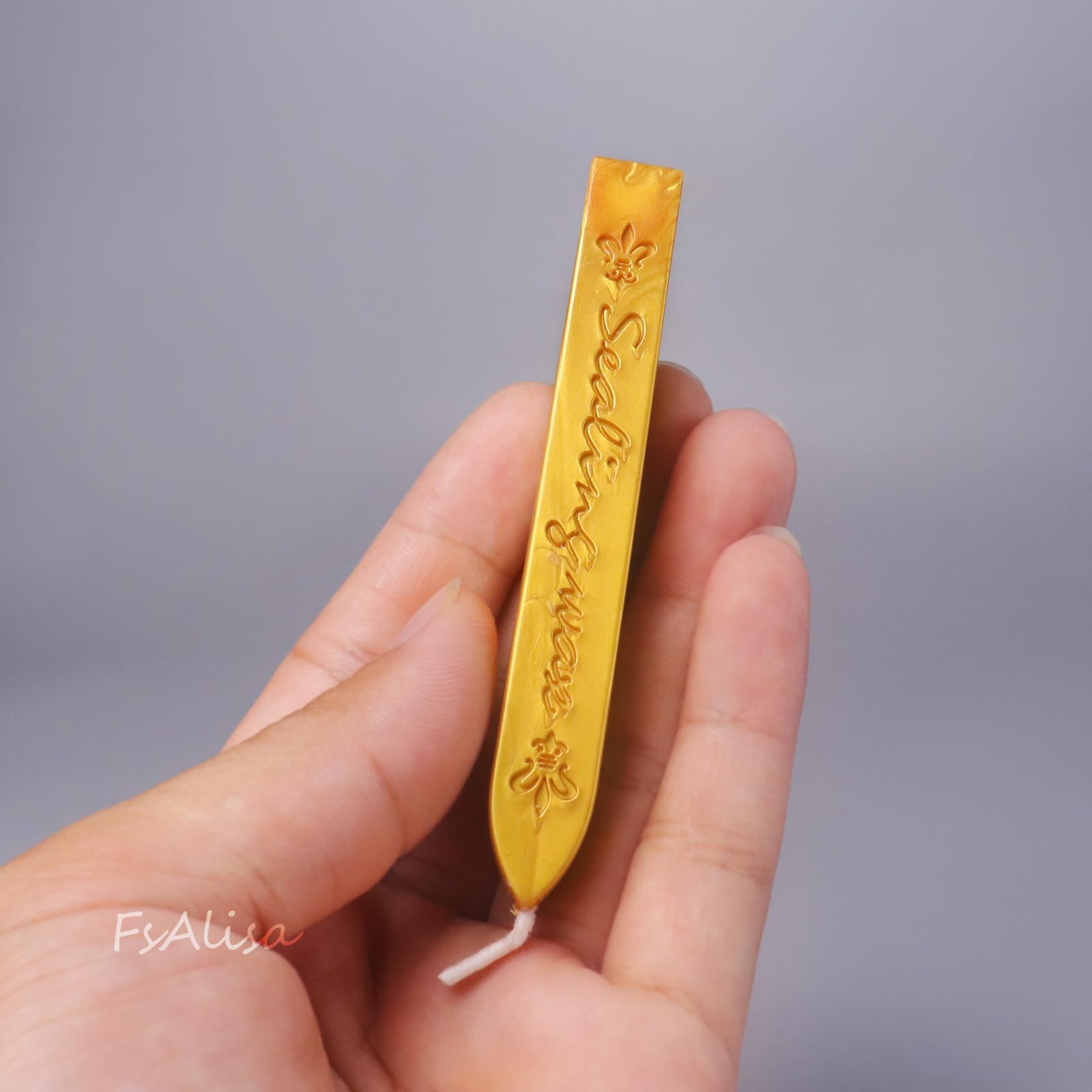 fsalisa Gold Wax Seal Sticks with Wick, 10Pcs for Decorative Wedding Invitations Cards, Envelopes, Gift Packages - Image 4