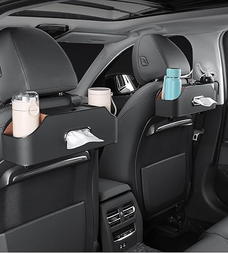 Miniatura 6 de Organizador de asiento trasero para reposacabezas de automóvil con soporte para tazas, organizadores de respaldo de asiento de automóvil con