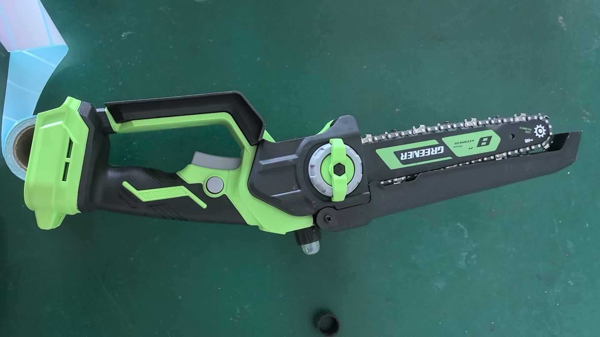 2-in-1 Cordless Pole Saw &amp; 8'' Mini Chainsaw with Extension Pole for Tree Trimming (Light Green, 8inch)
