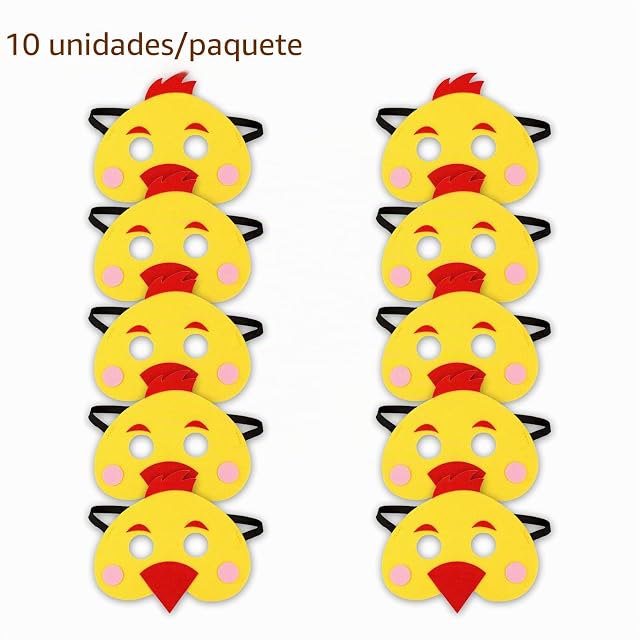Foto 2 de 8 de Jtnohx Máscaras de Animales de Fieltro Máscaras de Halloween Pollo