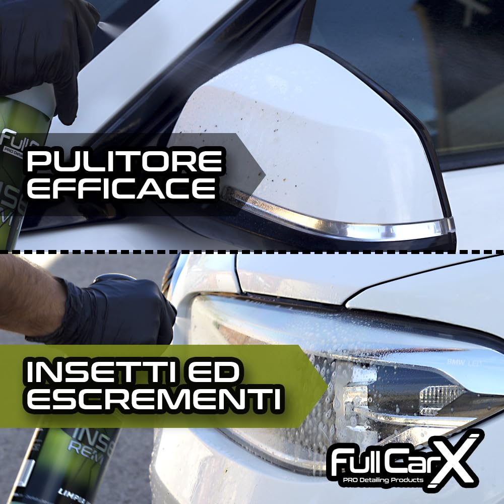 FULLCARX Insect Remover 5L Rimuovi Insetti Auto Carrozzeria, Rimuove Macchie Zanzare Escrementi Moscerini, Pulizia Senza Sfregamento Protegge Vernice Plastica Vetro Prodotto Professionale Detailing