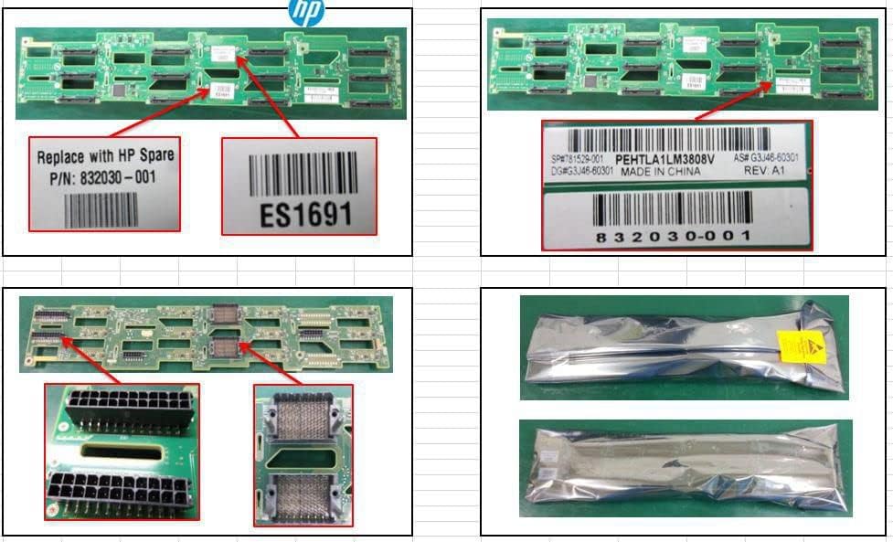 Hewlett Packard Enterprise SPS PCA backplane for Large Form Factor HDDs Based, 832030-001 (Form Factor HDDs Based)