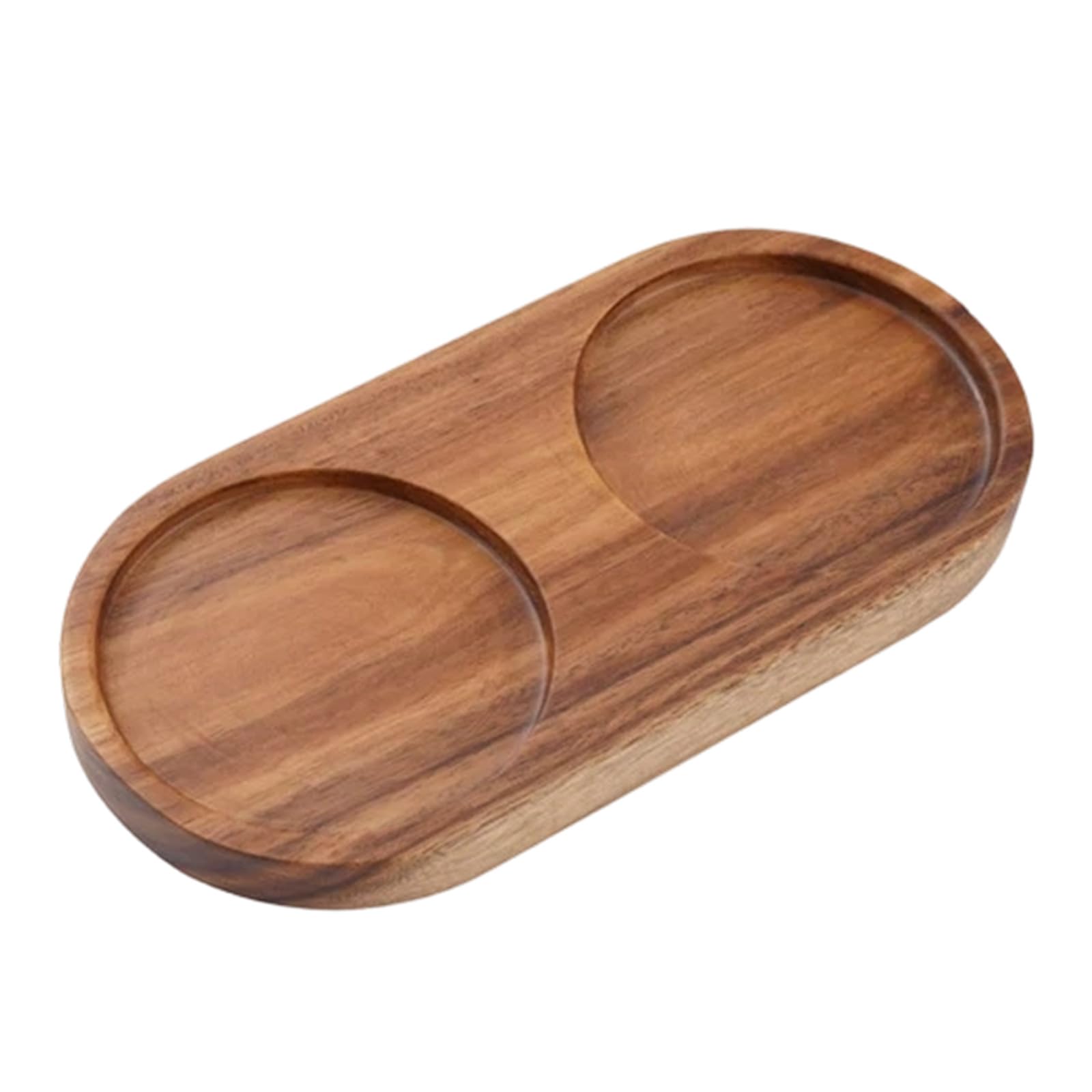 MALSSE Salt and Pepper Grinders Wood Tray Pepper Mill Holder and Tray for Mill and Shaker, Home Decoration, Coffee