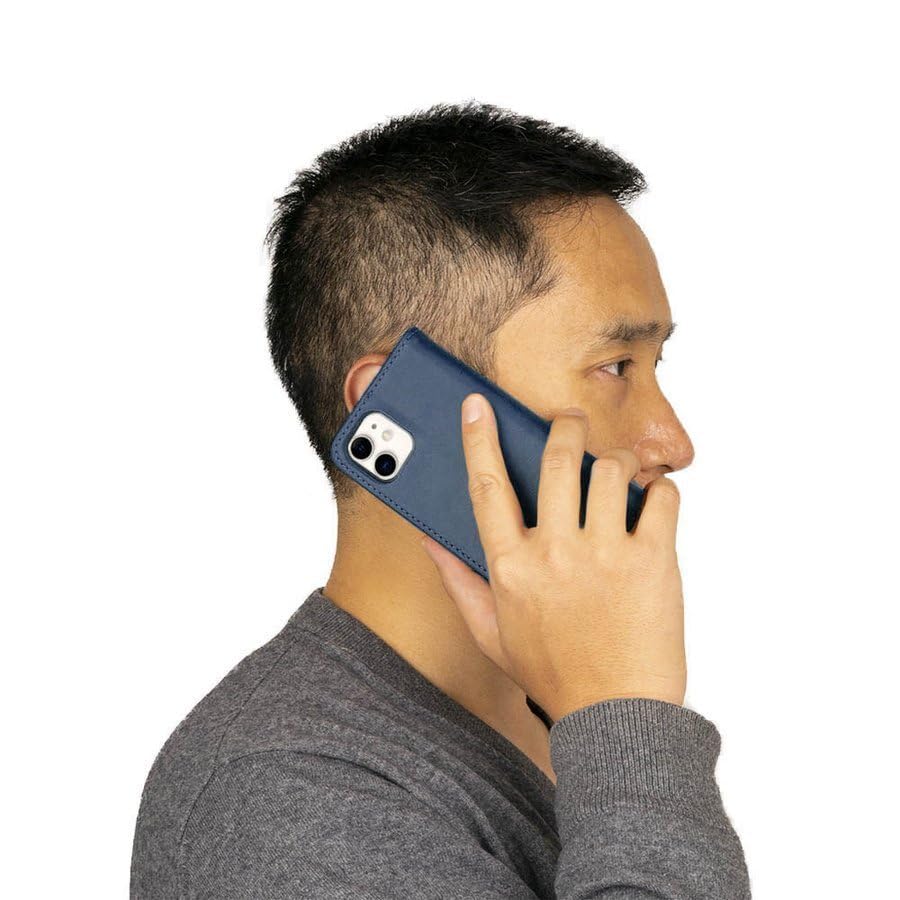 Amazon.co.jp: iPhone 14 ケース 手帳型 ネイビー 紺 おしゃれ