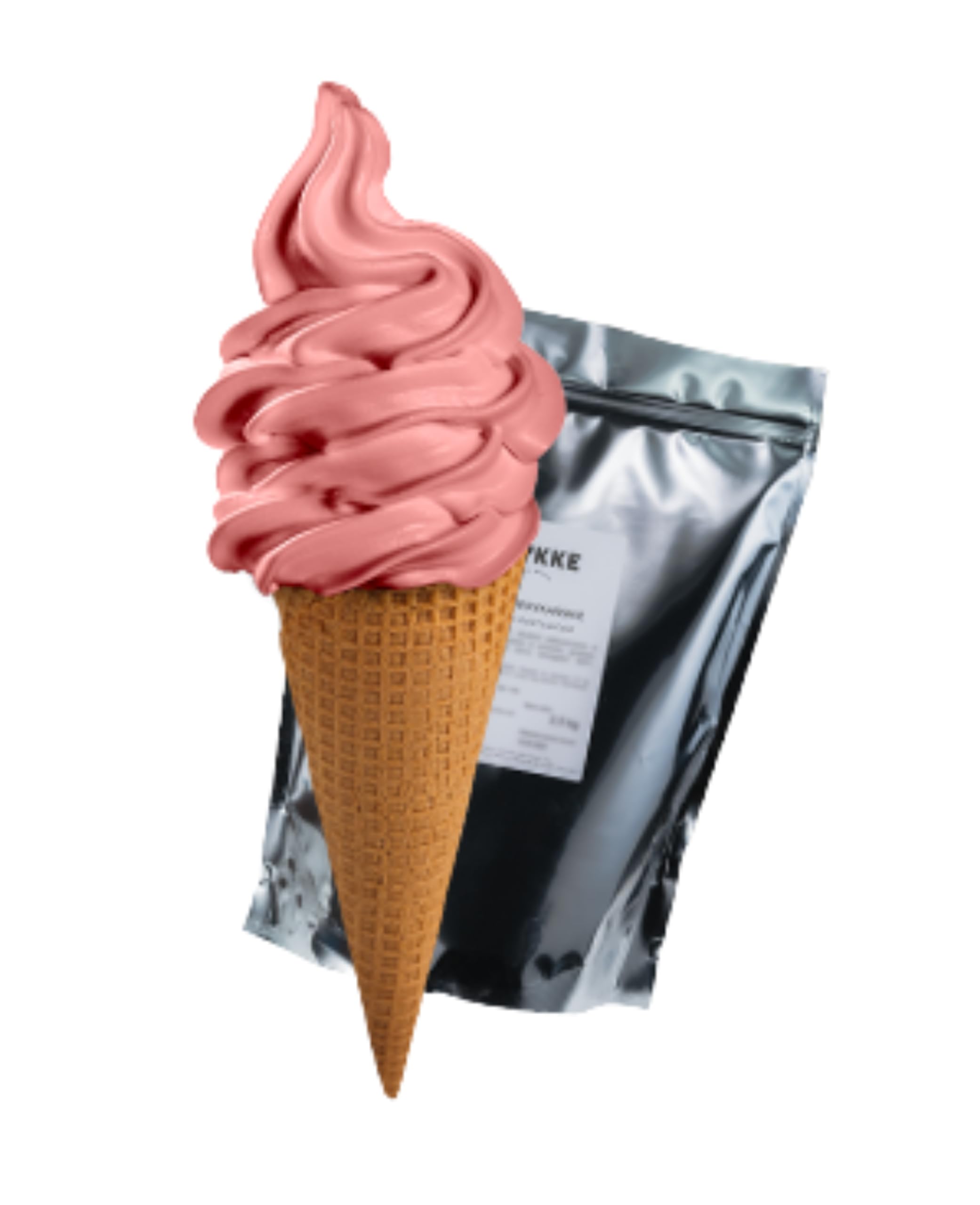 Softeispulver Erdbeere 2,5kg | 7-9 Liter fertige Mischung | Eis Pulver für Softeismaschine - cremiges Softeis für Zuhause & Gastronomie - Eispulver mit Erdbeergeschmack