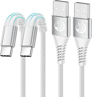 USB C Cable [6ft, 2-Pack], Aioneus USB A to USB C Charger Cable Nylon Braided Type C Cable Fast Charging Cord for Samsung Galaxy S22 S21 S20 S10 S9 S8, Huawei P40 P30 P20, Google Pixel and More