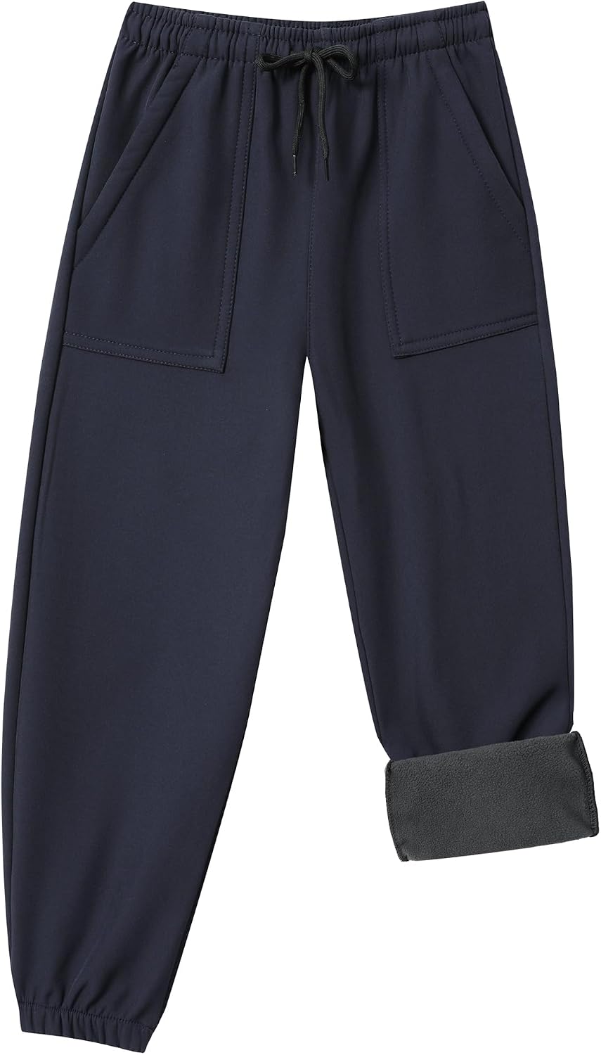 Toddler Fleece Lined Warm Snow Hiking Pants Baby Boys Girls Winter Ski Sweatpants Kids Running Joggers
