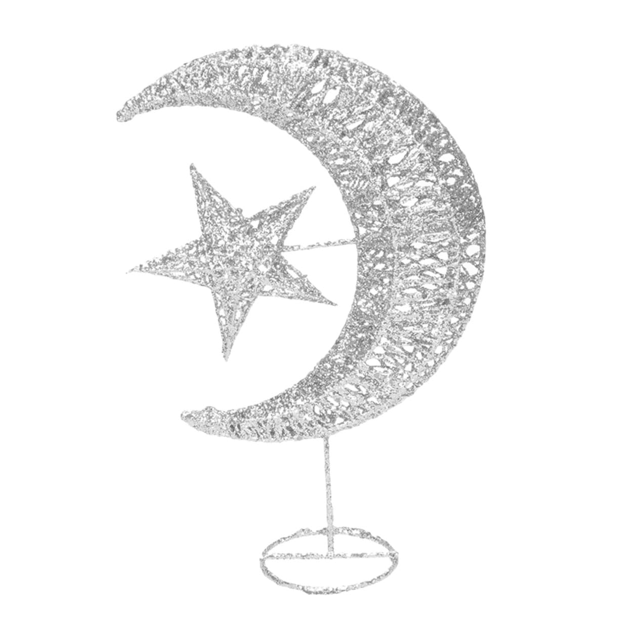 Adorno para Árbol de Navidad creativo: adorno de hierro con luna brillante para decoración