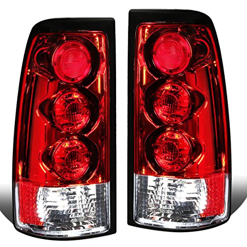 Auto Dynasty Replacement for Chevy Silverado/GMC Sierra GMT800 Pair of Chrome Housing Altezza Tail Brake Lights