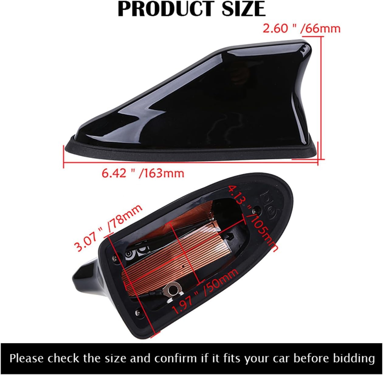 Antena de Aleta de tiburón para Coche,para Audi A1 A2 A3 A4 A5 A6 A7 A8 Q2 Q3 Q5 Q7 S3 S4 S5 S6 S7 S8 TT TTS RS3-RS6,Coche Techo Superior Radio Antena Aleta Accesorios Coche,F/Silver