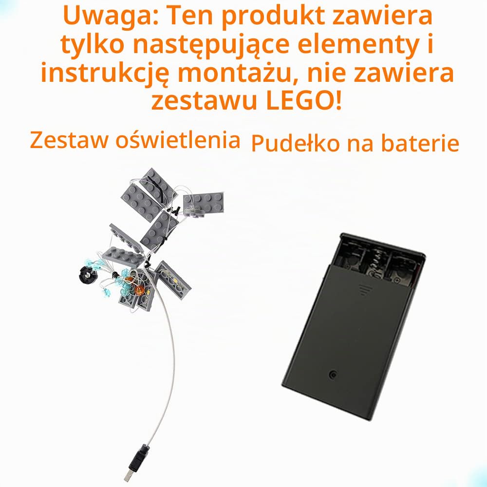 GEAMENT Oświetlenie LED Kompatybilne z LEGO Zbroje Iron Mana 76125 Model do Składania Klocków (Zestaw Modeli Niezawarty)