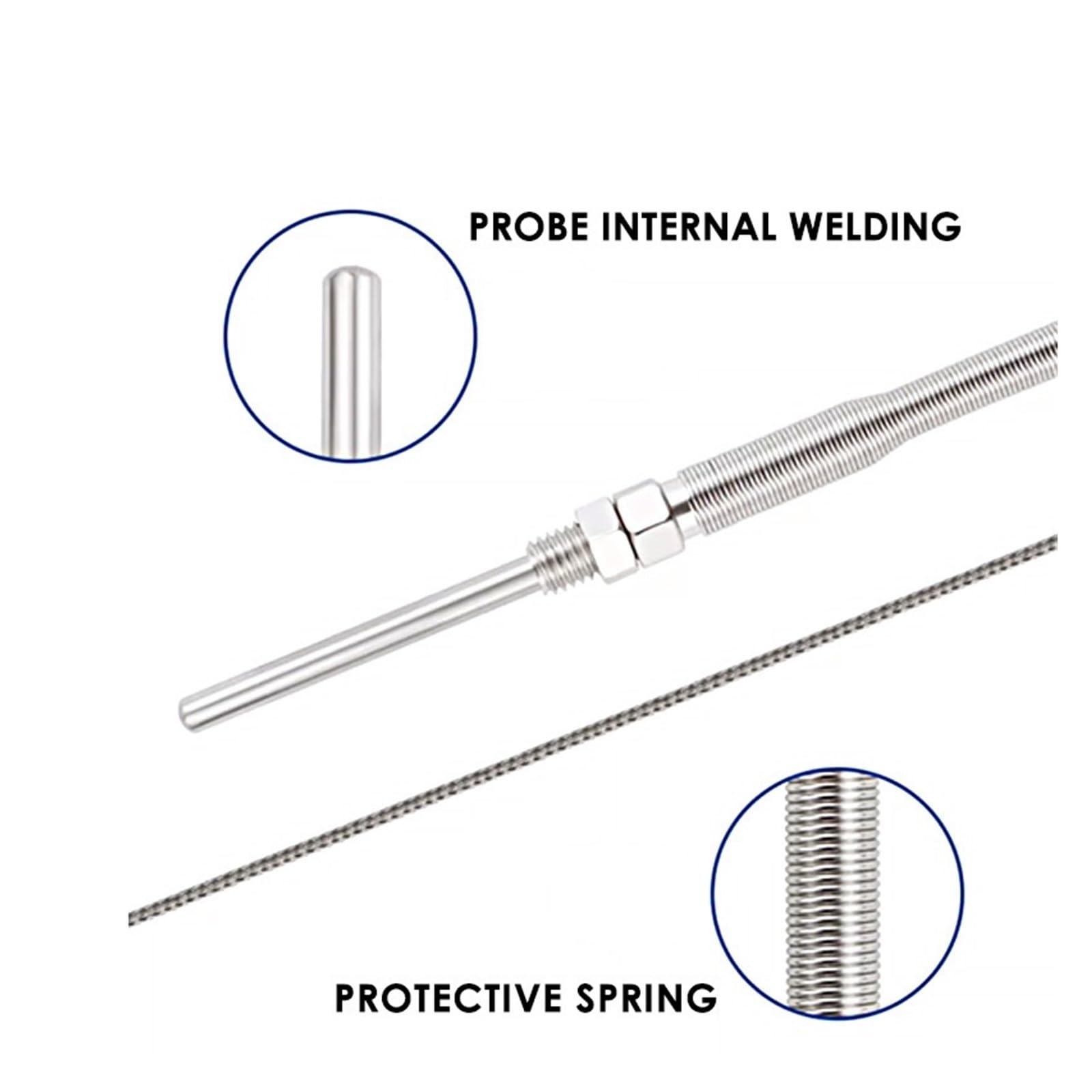 Thermocouple à vis M8 en acier inoxydable