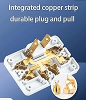 Vista 4 de Extensor de salida de pared plana ultrafino de 3 vías, adaptador de corriente alterna, 2 pines, giratorio, mini enchufe de expansión de enchufe