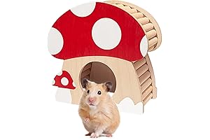 Mushroom Hamster Hideout: A Cozy and Captivating Wooden Haven for Your Furry Friends