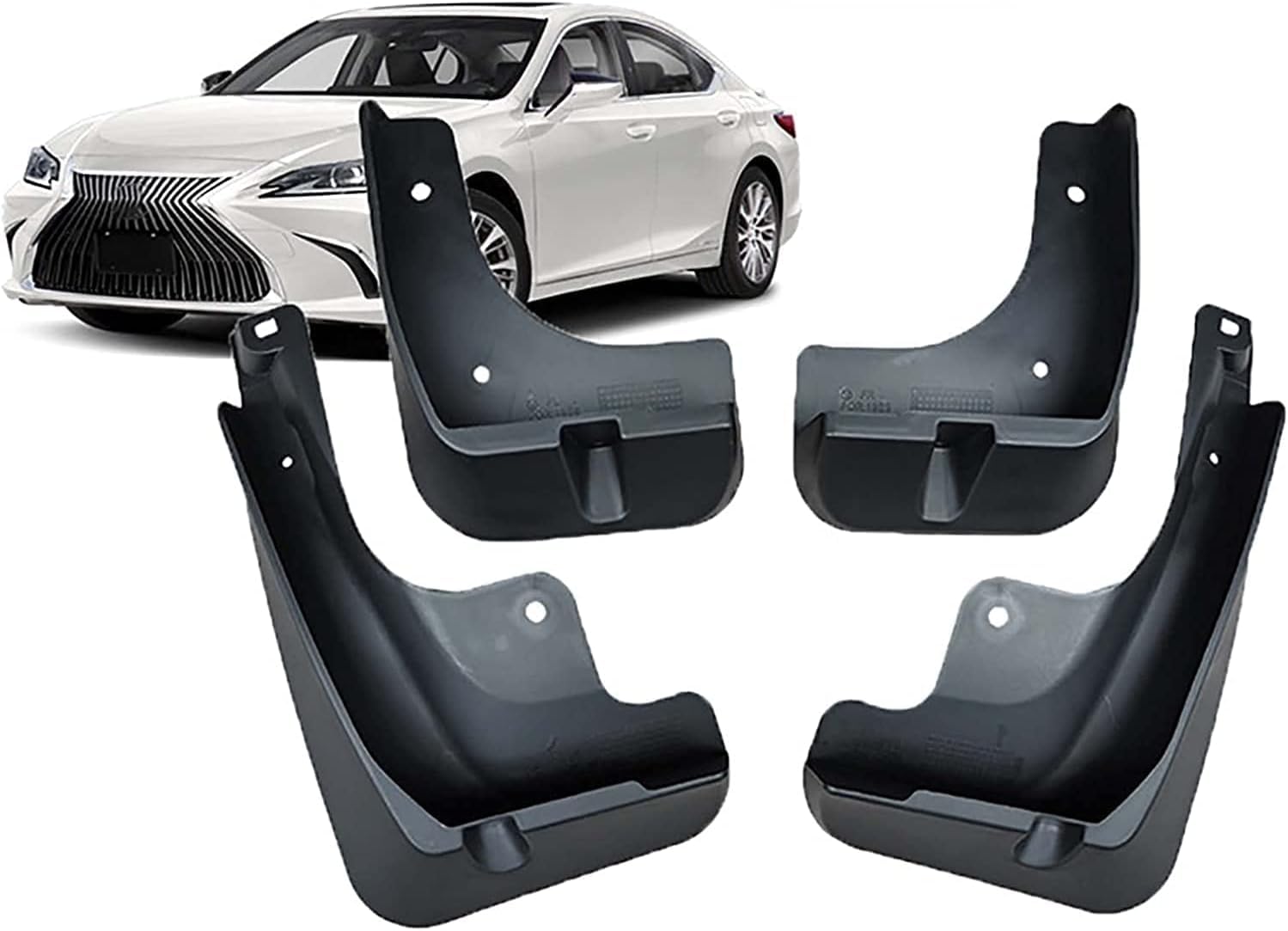 WeiYH No Drill Mud Flaps for Car Front Rear Wheel for Lexus ES 2018-2021