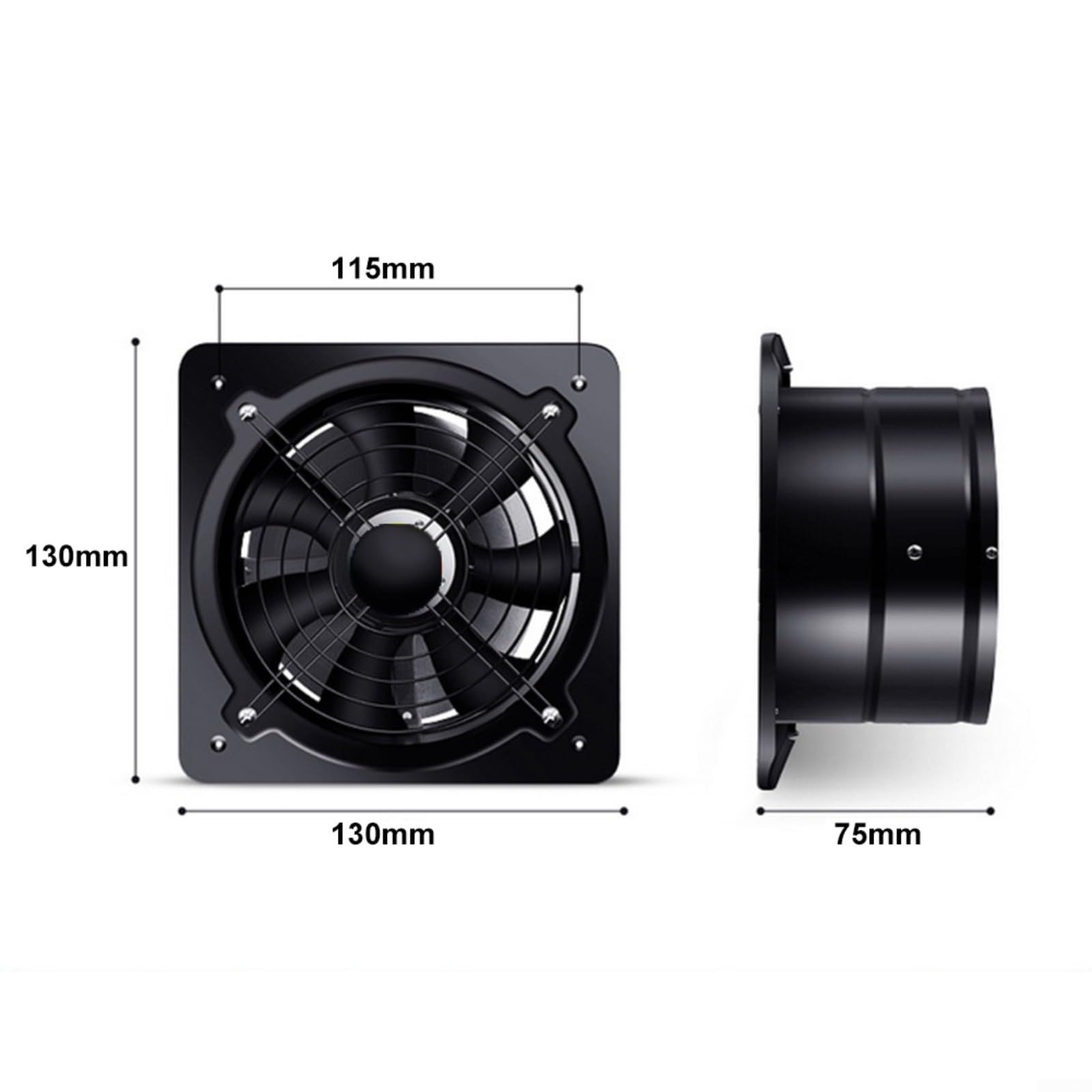 HpLive Ventilador de escape montado en la pared de 4 pulgadas, extractor de ventilación industrial, ventilador de aire de escape axial, ventilador de garaje para el hogar, cocina, baño, garaje,