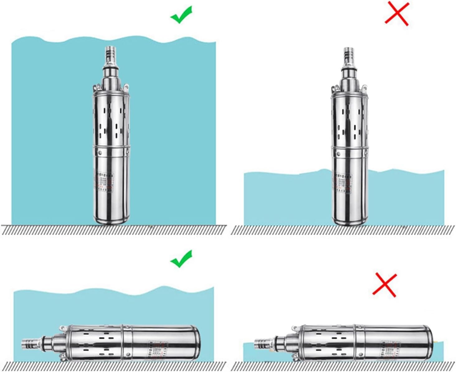 Mini Submersible Portable Electric Water Pump 24V Solar Water Pump Deep Well Submersible Pump 50mm (2 Inch) Small Diameter Solar Submersible Well Pump