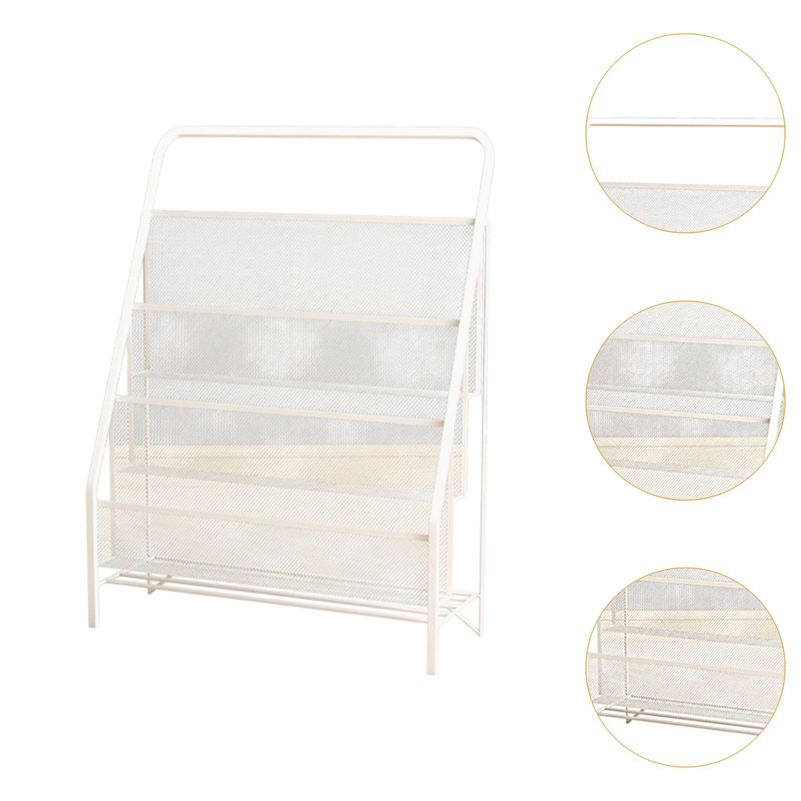 Kids Bookshelf Organizer a 3 strati asilo per l'asilo per bambini Libro per bambini Storage, Bianco