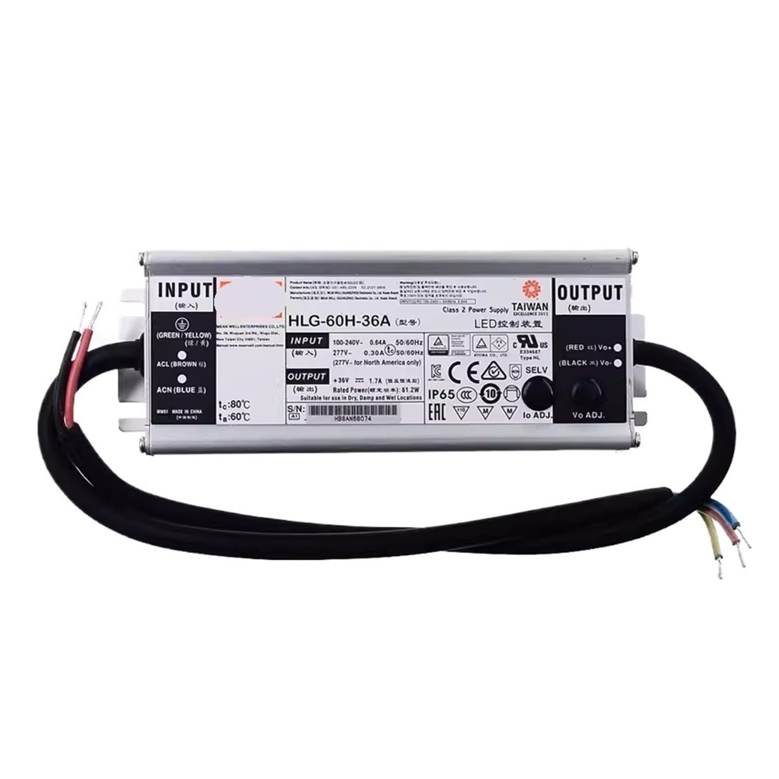SWEWDSQG HLG-60H 60W Constant Current Driver(HLG-60H-24B 24V)