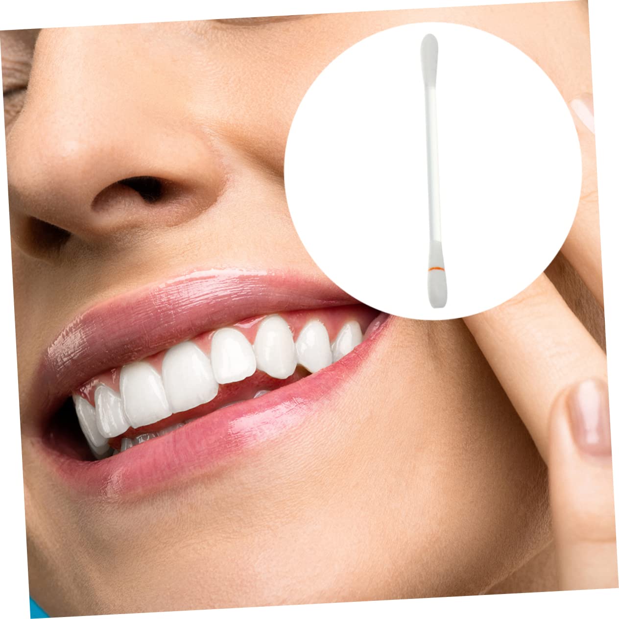 Gogogmee 100pcs Oil Stick Cotton Swabs Moisturize Lips Oral Care Swabs Multi-function