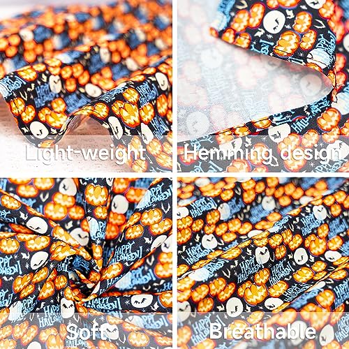 Image of Tunkoo Happy Halloween Dog Bandana Super Cute Dog Scarf - Durable and Stylish Adjustable for Girl or Boy Small Medium and Large Square Puppy Kerchief, S