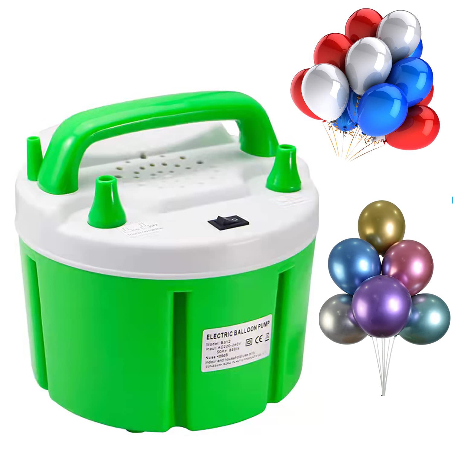 Límite-MX Bomba De Globo De Aire Eléctrica, Inflador Portátil De Doble