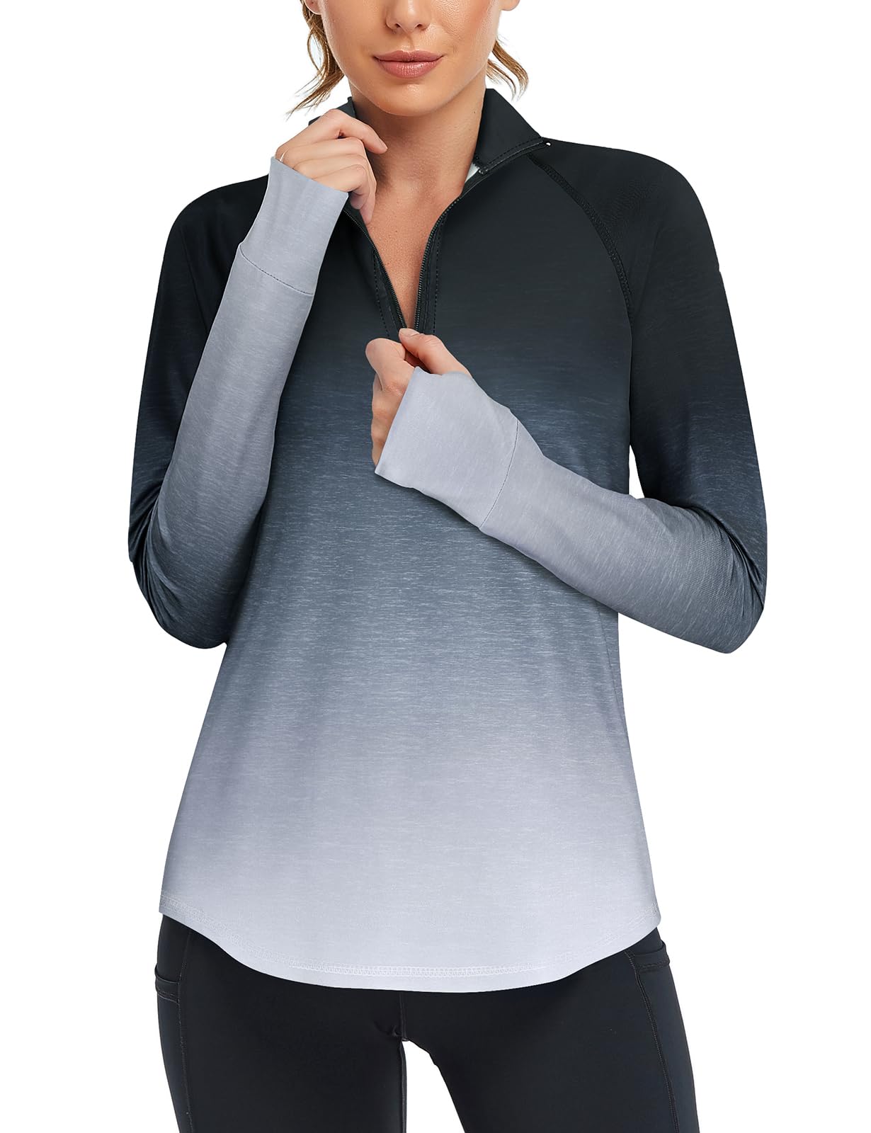 Cucuchy Womens V Neck Golf Polo Shirts Moisture Wicking Sports Workout Tops