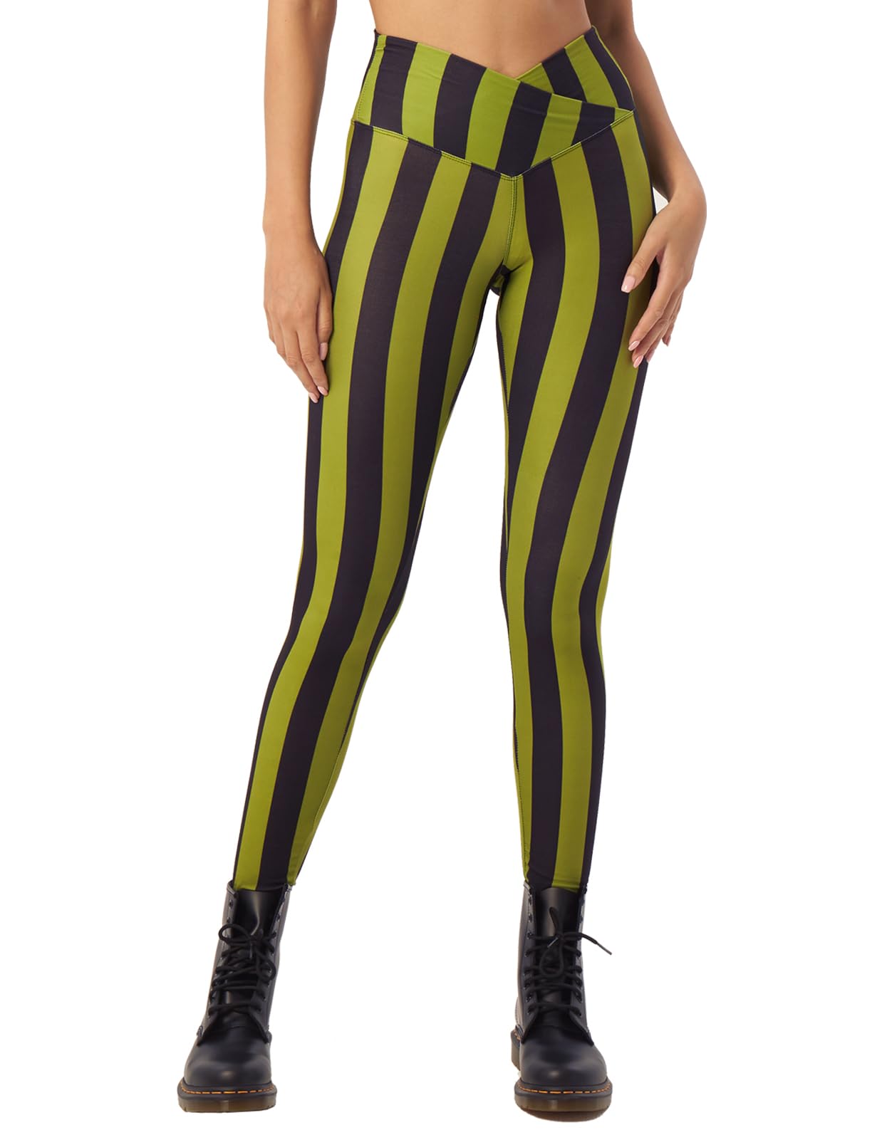 sissycos Women's Christmas Halloween Crossover Leggings High Waisted