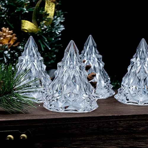 Aqwei [3 Pack] Night Light Crystal Mini Christmas Tree Light Flameless Led (Warm White) #TOP4