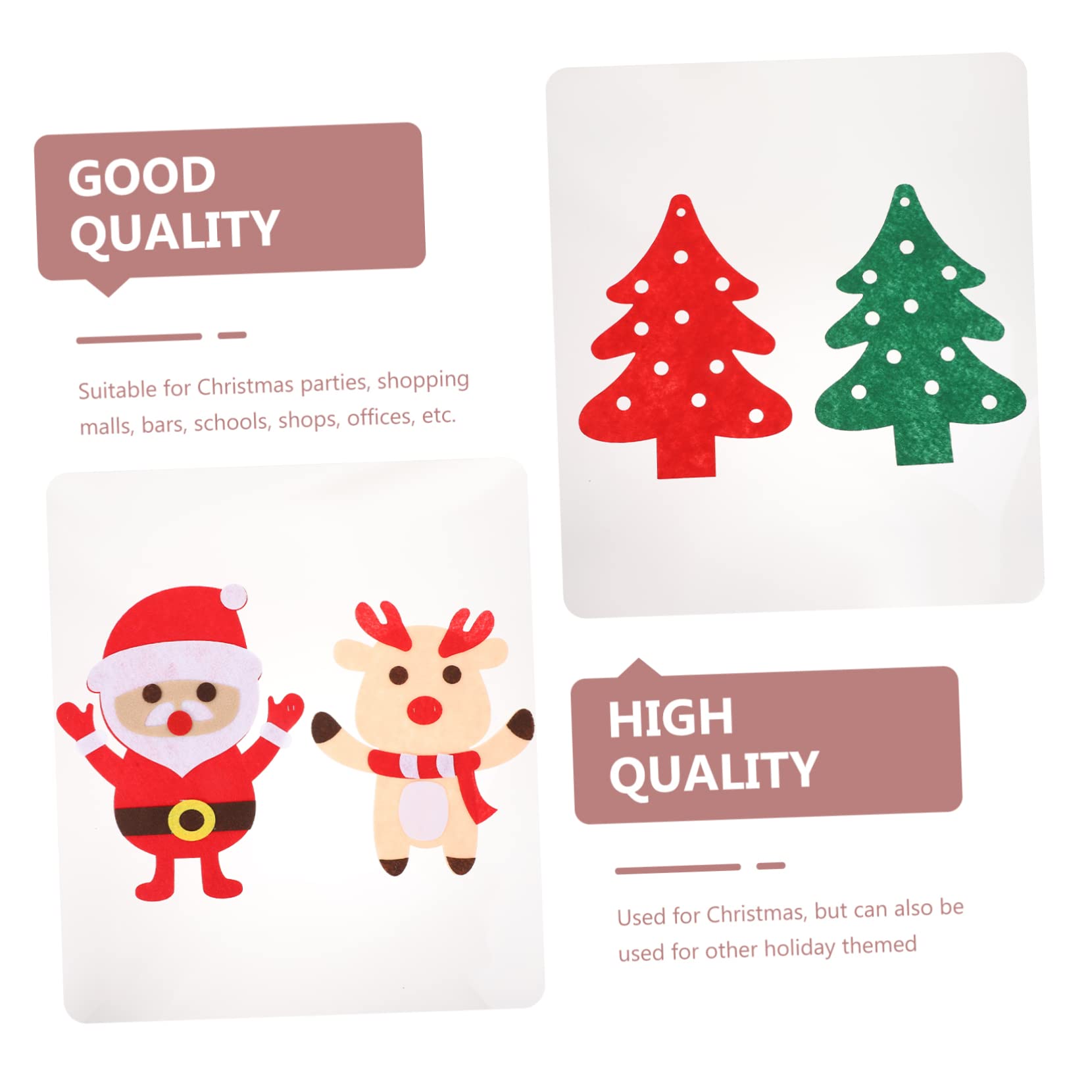 ibasenice 9pezzi Striscione Decorativo Di Natale Feltro Di Bandiere Con Lettere e Motivi Festivi Per Decorazioni Natalizie Casa Giardino e Feste Tema