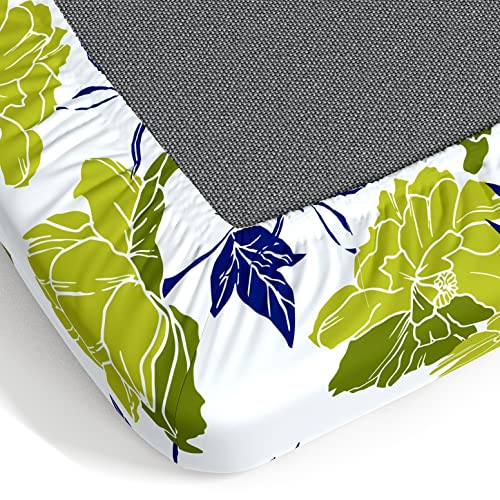 Image of Dreamscape 100% Cotton Queen Fitted Bedsheet with 2 Pillow Covers - (Size 60 x 78 inches, 140 TC, Colour - Blue)