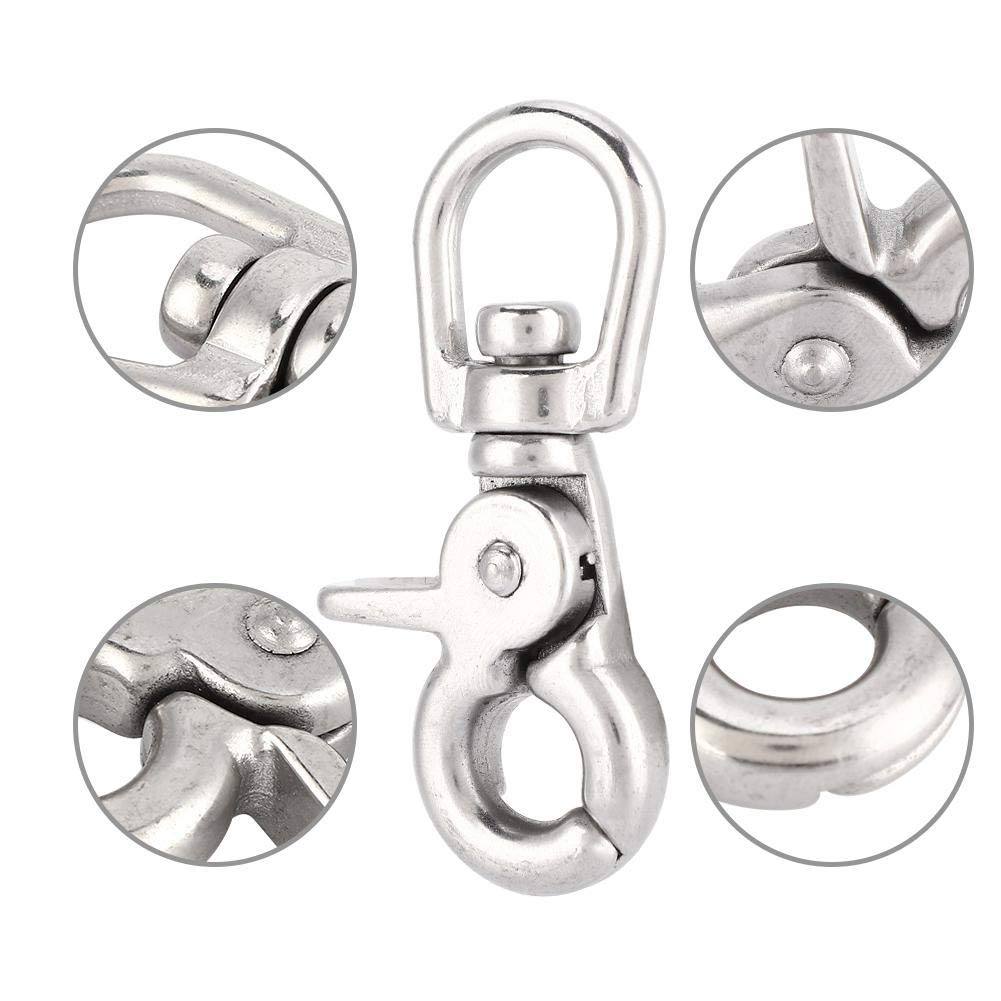 Wbestexercises - Moschettone Girevole in Acciaio Inox per Barche, 5pcs